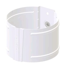 Держатель трубы круглый D100 NIKA RAL 9003 на кирпич
