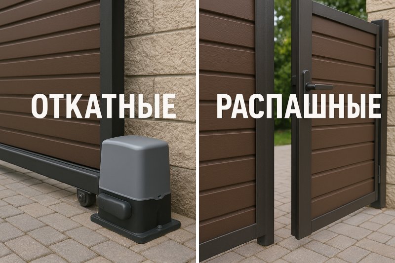 Распашные ворота — традиция. Откатные — комфорт. Что выберете вы?
