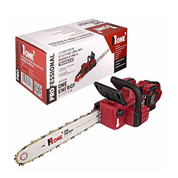 Аккумуляторная цепная пила Number one HCS20/3,0-PRO-B (20V,2акк,3,0Ач,З/У,40см шина,56зв,КЕЙС) №1